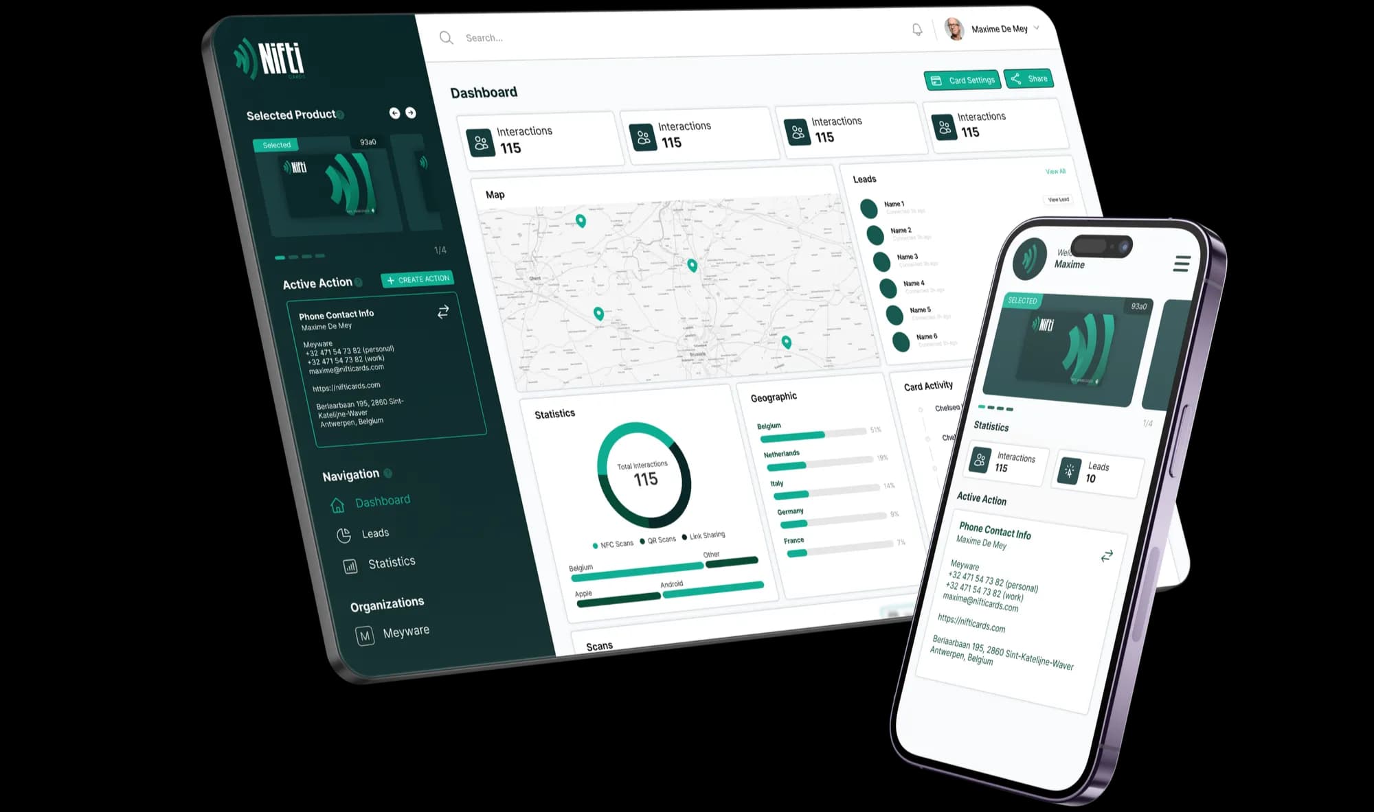 NiftiCards Dashboard